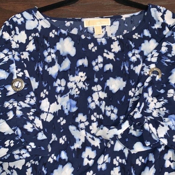 Micheal Micheal Kors Floral Print Blouse, sz Extra Large - Picture 9 of 12